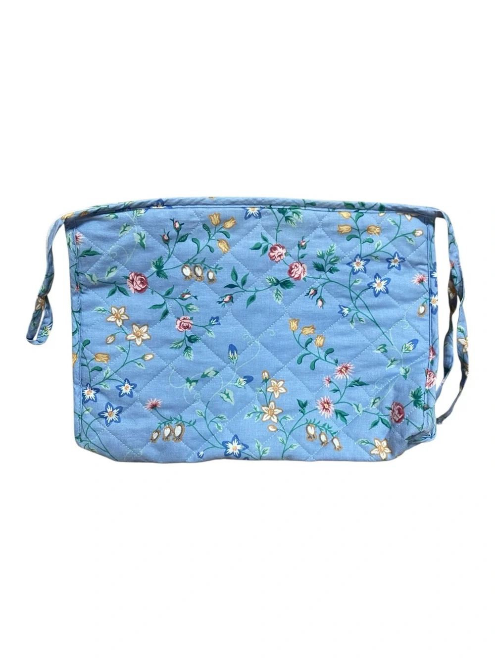 Coming Home With Lands’ End Vintage Cotton Floral Travel Makeup Bag Vintage 80s